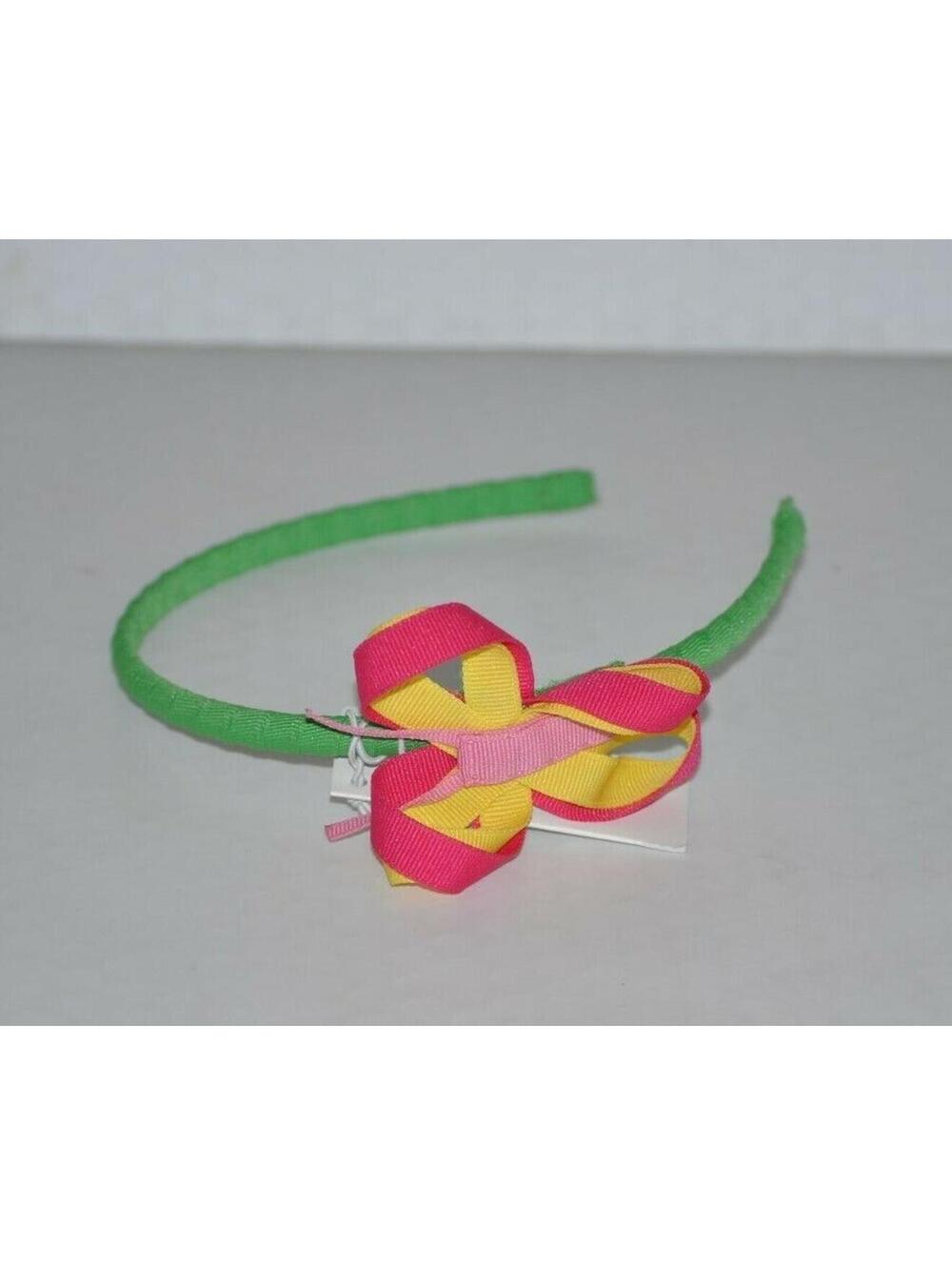 Gymboree Island Lily Headband Butterfly Green Yellow Pink